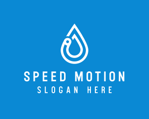 Modern Water Droplet  logo design