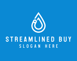 Modern Water Droplet  logo design