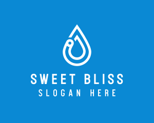 Modern Water Droplet  logo design