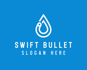 Modern Water Droplet  logo design