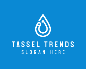 Modern Water Droplet  logo design