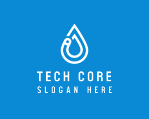 Modern Water Droplet  logo design