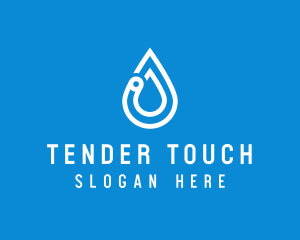 Modern Water Droplet  logo design