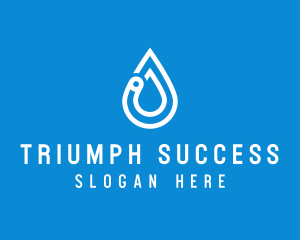 Modern Water Droplet  logo design