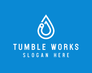 Modern Water Droplet  logo design