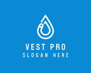 Modern Water Droplet  logo design