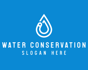 Modern Water Droplet  logo