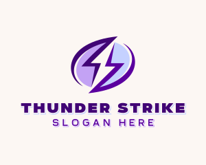 Thunder Lightning Electricity logo design