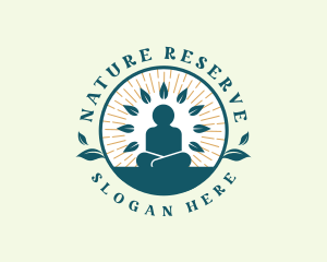 Nature Meditation Yoga logo design