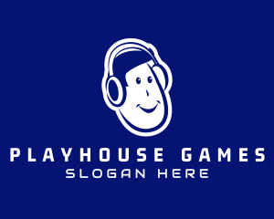 Game Streamer Headphones logo design