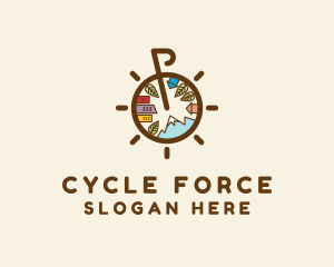 Cycling Bike Travel logo design