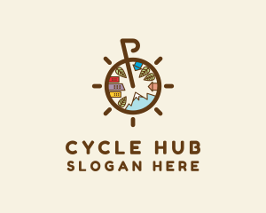 Cycling Bike Travel logo design