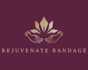 Elegant Lotus Hands logo design