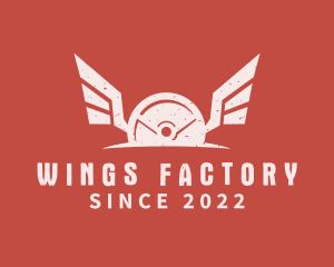Winged Barbell Plate logo