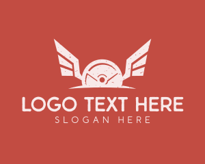 Winged Barbell Plate logo