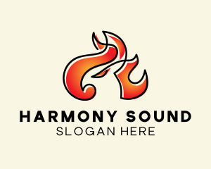 Flaming Phoenix Fire   Logo