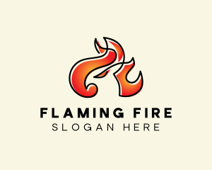 Flaming Phoenix Fire   logo design