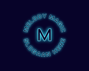 Blue Neon Badge logo