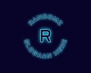 Blue Neon Badge logo
