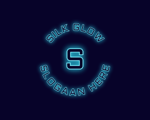 Blue Neon Badge logo design