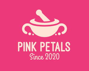 Pink Mortar & Pestle logo design