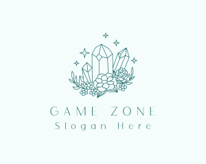 Floral Crystal Gemstone logo