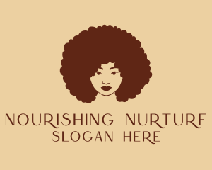 Afro Woman Hair Salon  Logo