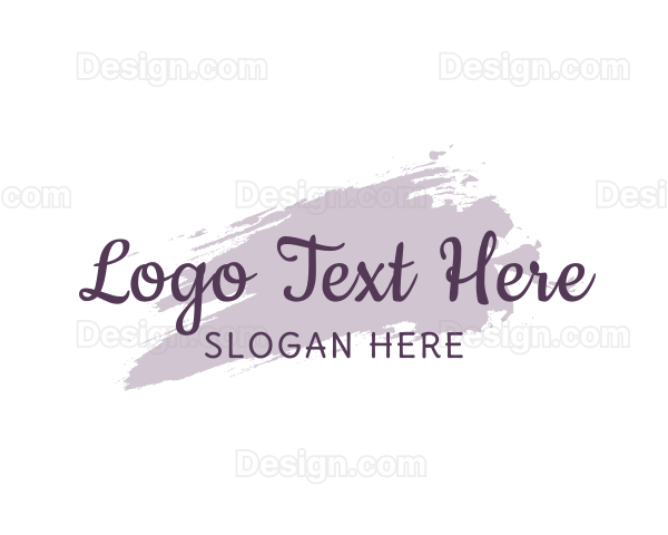 Watercolor Texture Wordmark Logo