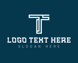 Digital Technology Letter T logo design