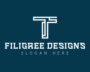 Digital Technology Letter T logo design