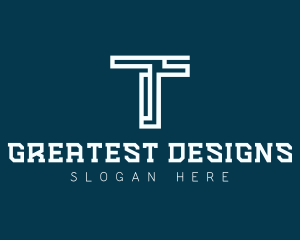 Digital Technology Letter T logo design