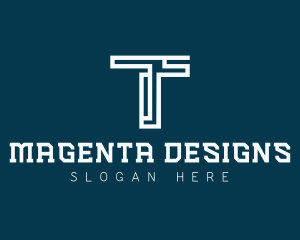 Digital Technology Letter T logo design