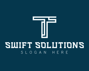 Digital Technology Letter T logo design