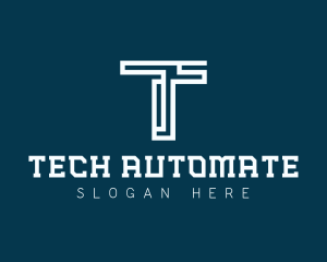 Digital Technology Letter T logo design