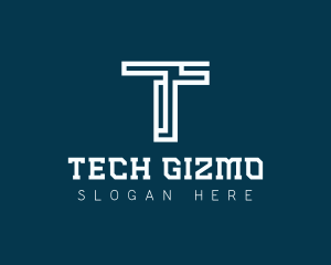 Digital Technology Letter T logo design