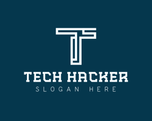 Digital Technology Letter T logo design