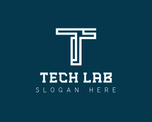 Digital Technology Letter T logo design