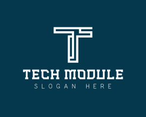 Digital Technology Letter T logo design