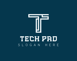 Digital Technology Letter T logo design