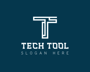 Digital Technology Letter T logo design