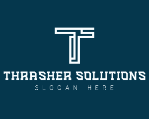 Digital Technology Letter T logo design