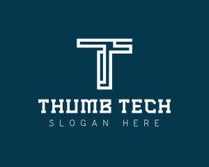 Digital Technology Letter T logo design