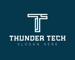 Digital Technology Letter T logo design