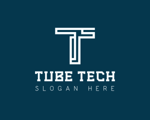 Digital Technology Letter T logo design