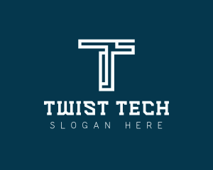 Digital Technology Letter T logo design