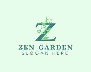 Natural Plant Letter Z logo design