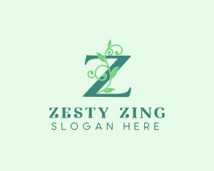 Natural Plant Letter Z logo design