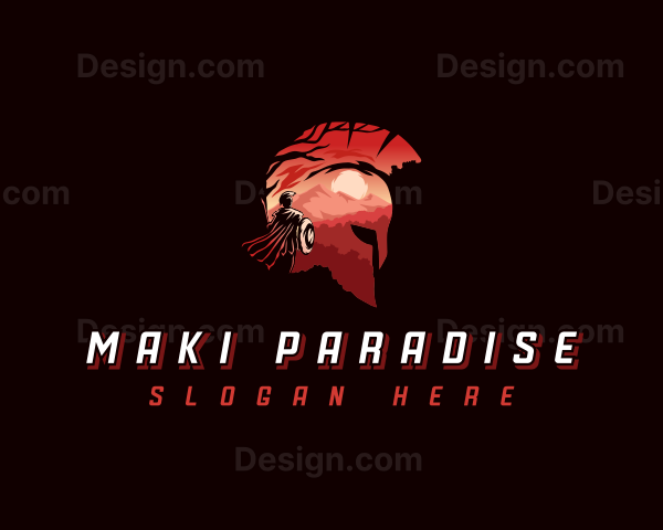 Roman Spartan Warrior Logo