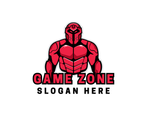Gaming Muscle Robot logo design