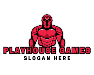 Gaming Muscle Robot logo design